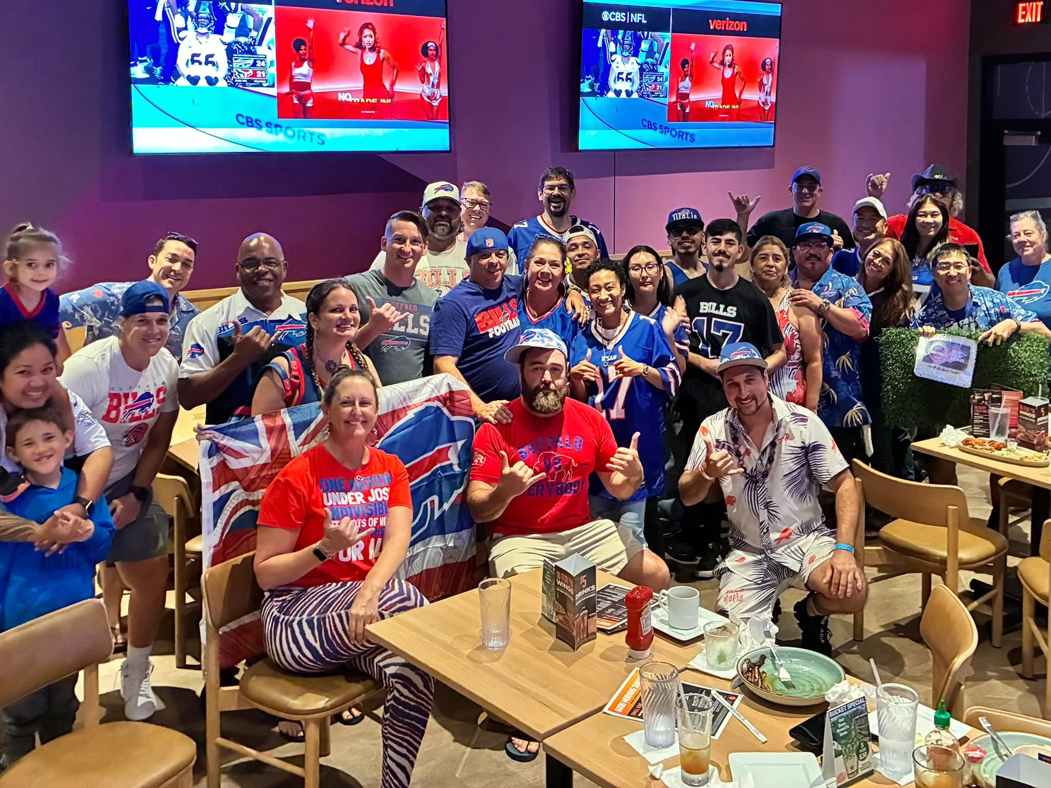 Bills fans packed the house at Dave & Buster's Honolulu for the Week 1 win over the Texans.